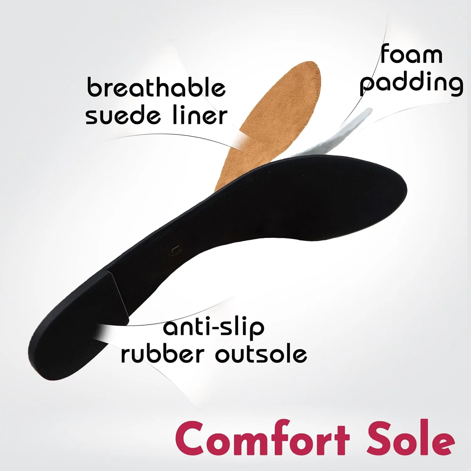 Women's Foldable Travel Ballet Slip On Comfortable Flats Roll Up Walking Shoes with Carrying Pouch