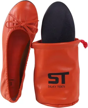 Women's Foldable Travel Ballet Slip On Comfortable Flats Roll Up Walking Shoes with Carrying Pouch