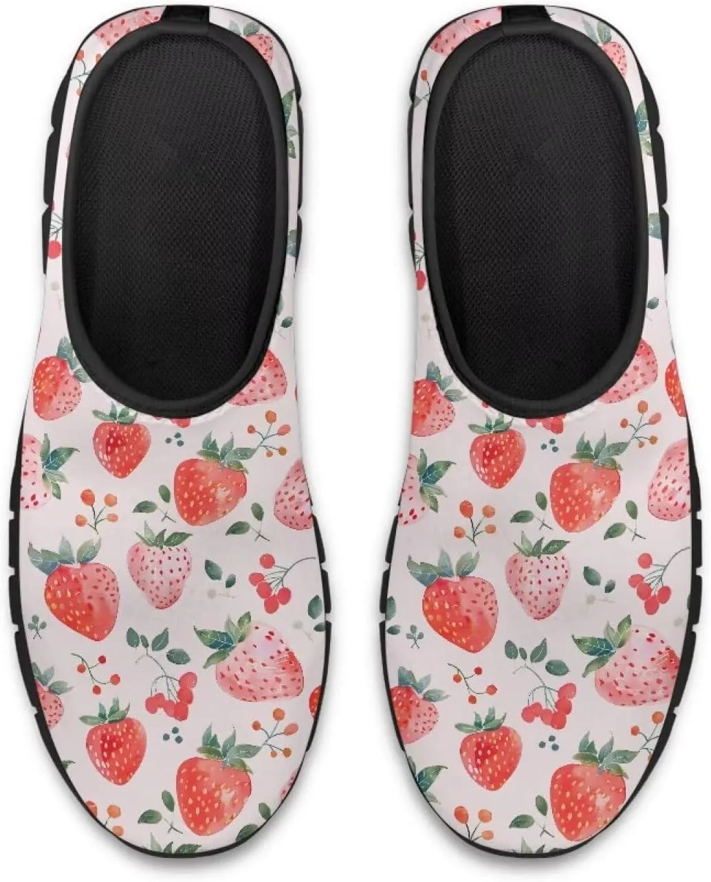 Women's Fruit Print Shoes Low Top Slip On Casual Walking Flat Shoes Comfortable Soft-Soled Sports Running Sneakers