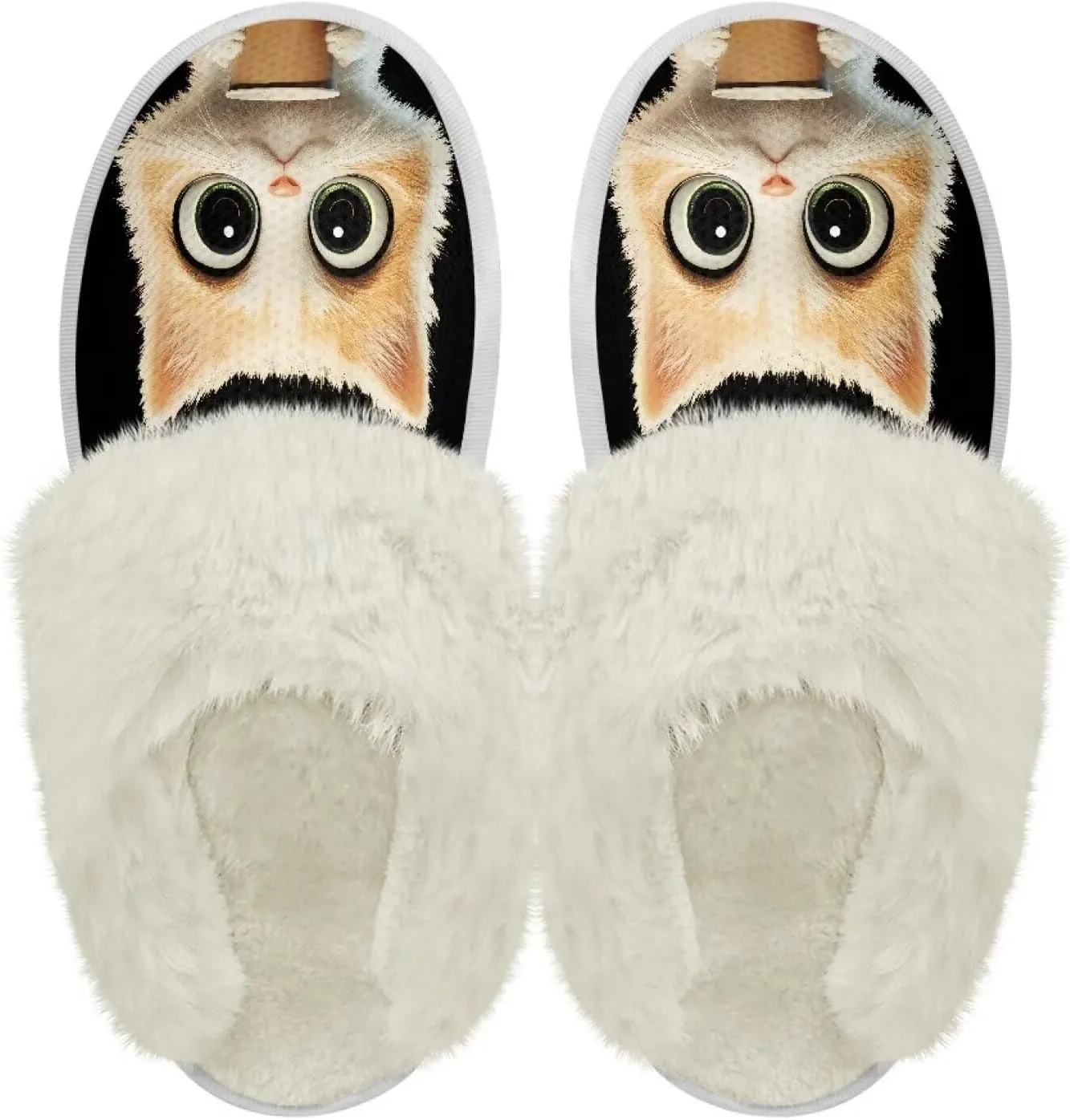 Women's Fuzzy Slip On Slippers Warm Cozy Soft Plush Slippers Lightweight Winter Fluffy Non Slip Indoor House Shoes Size 5-10