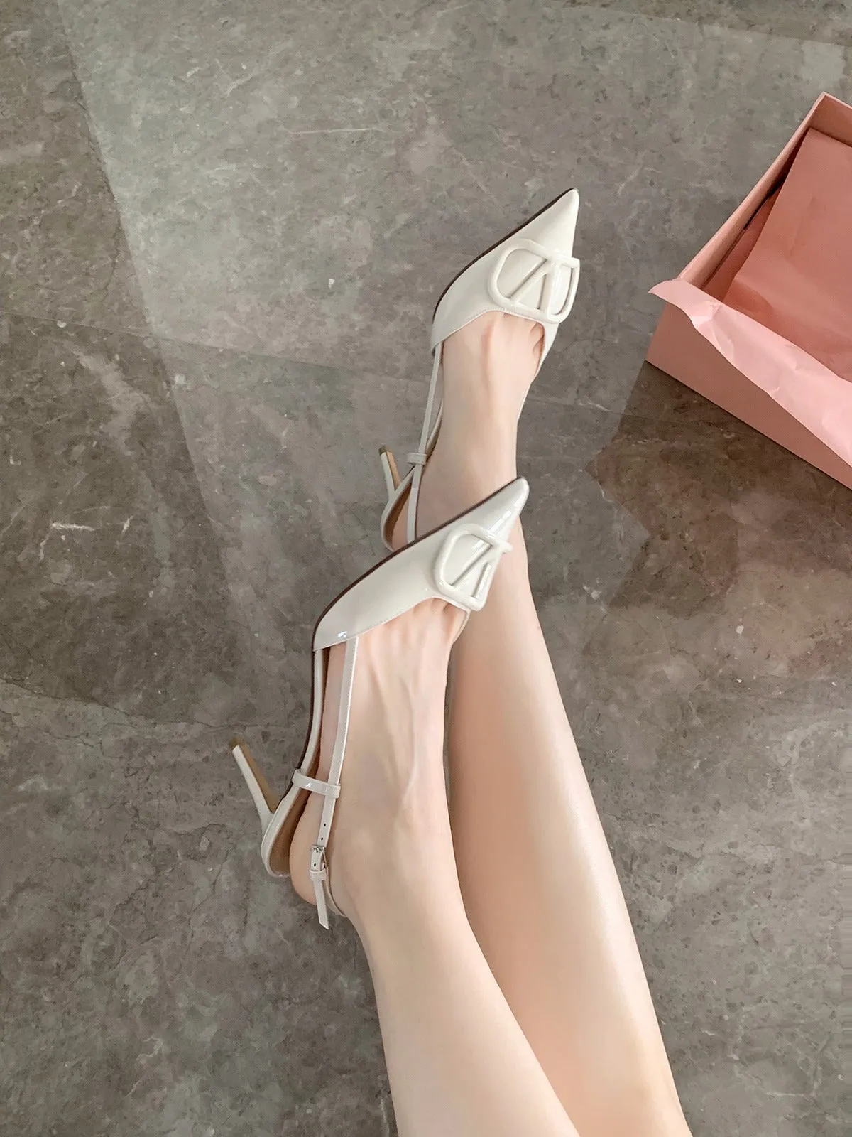 Women's Grape Mom Elegant Pointed High Patent Heels