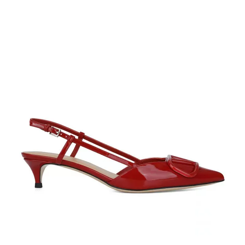Women's Grape Mom Elegant Pointed High Patent Heels