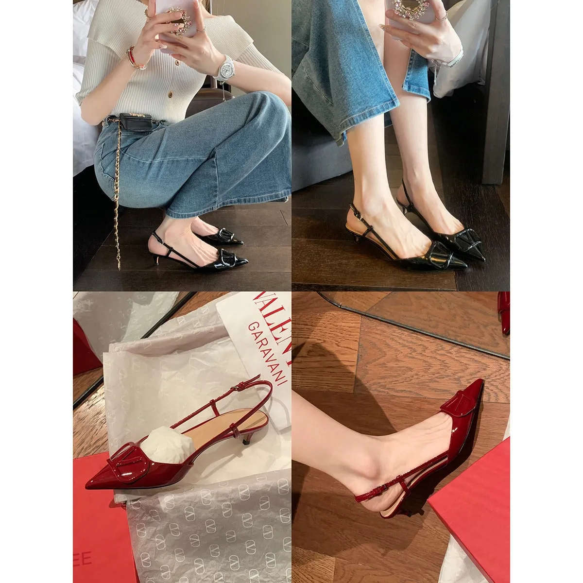 Women's Grape Mom Elegant Pointed High Patent Heels