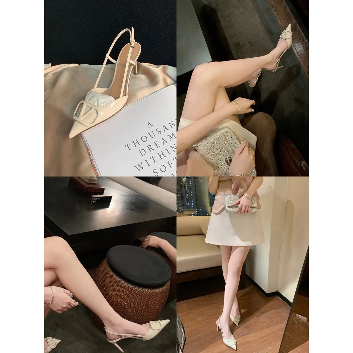 Women's Grape Mom Elegant Pointed High Patent Heels