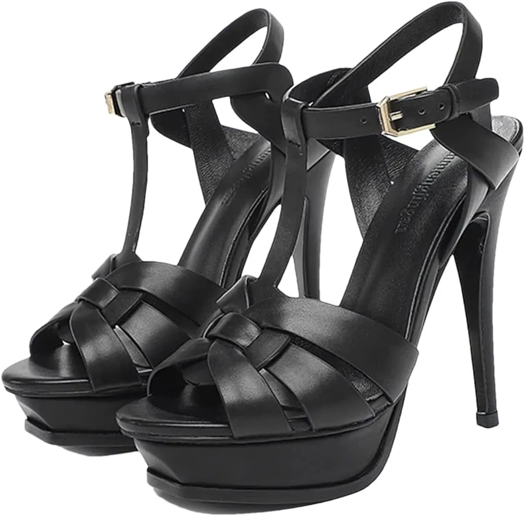 Women's Handmade Luxury Summer Sandals, Open Toe 13CM Elegant High Heels