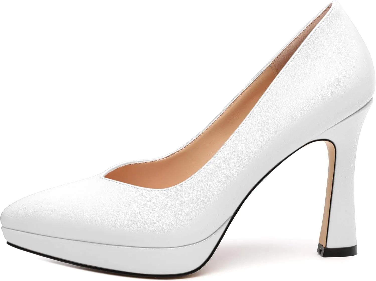 Womens Heeled Pumps, Pointed Toe Platform High Heel Pumps for Women, Platform Stiletto Pumps Shoes 4"