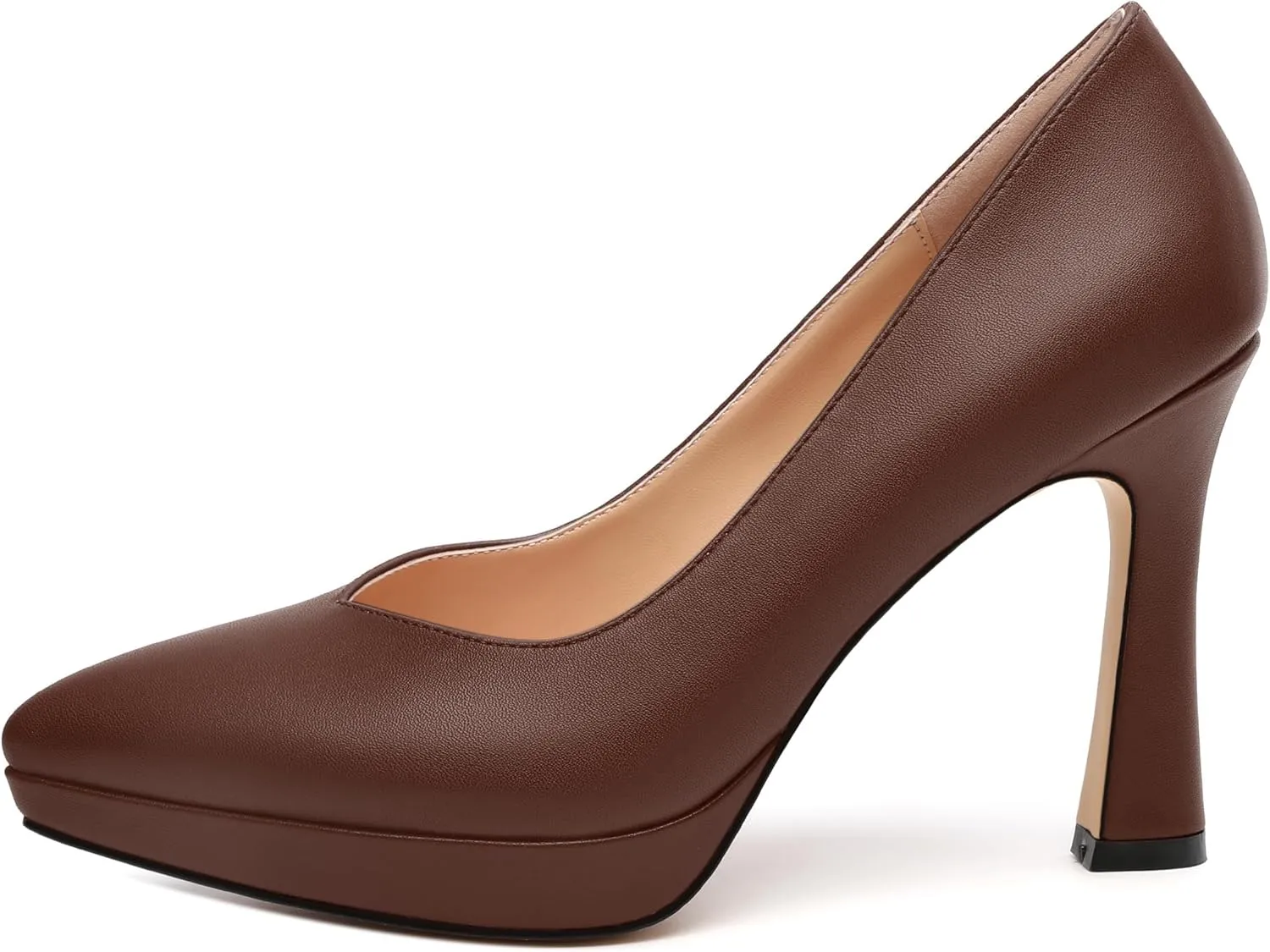 Womens Heeled Pumps, Pointed Toe Platform High Heel Pumps for Women, Platform Stiletto Pumps Shoes 4"