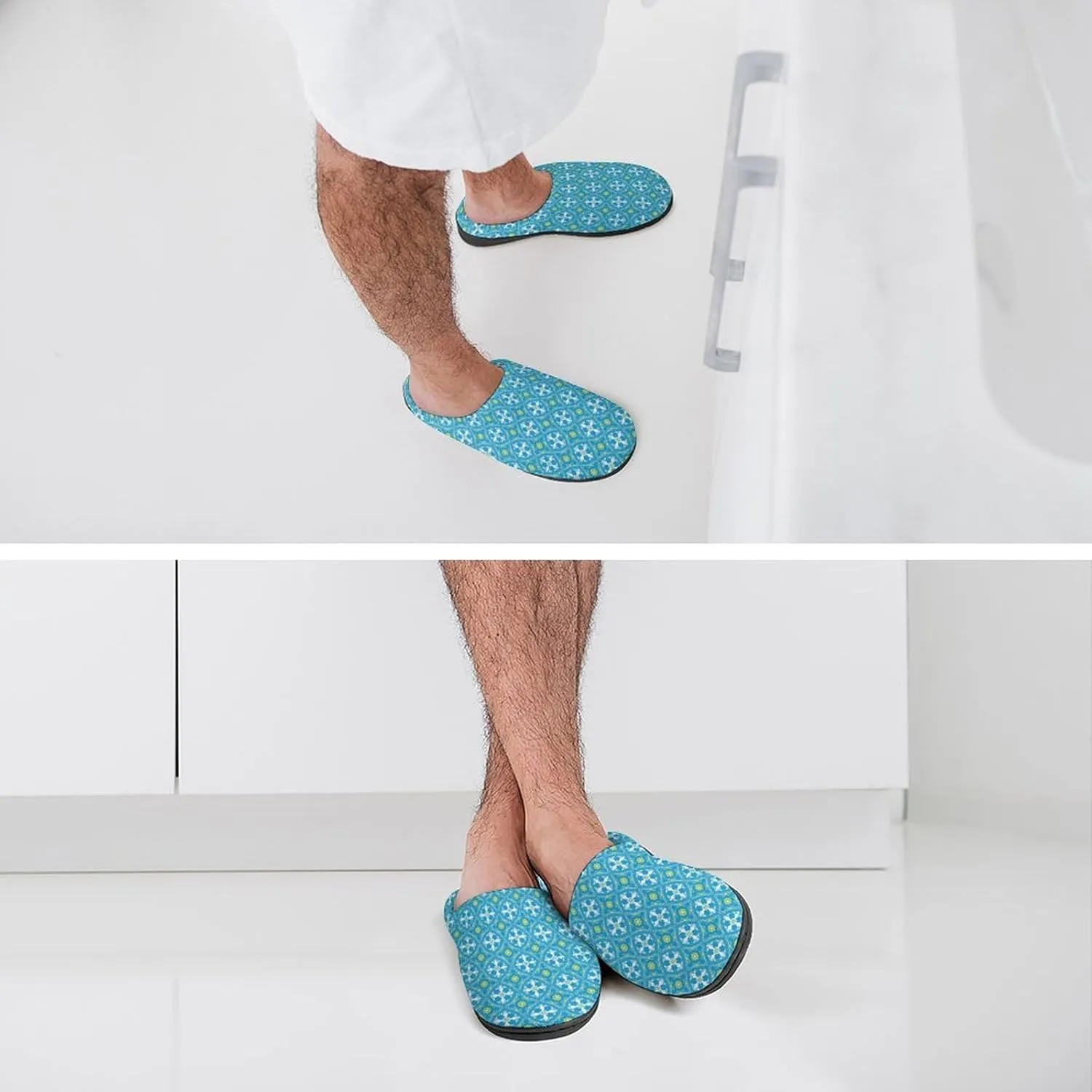 Womens Home Slippers Warm Bedroom Slip-On Shoes Mens Halloween Slippers Soft Cotton House Clog Slippers Indoor Outdoor