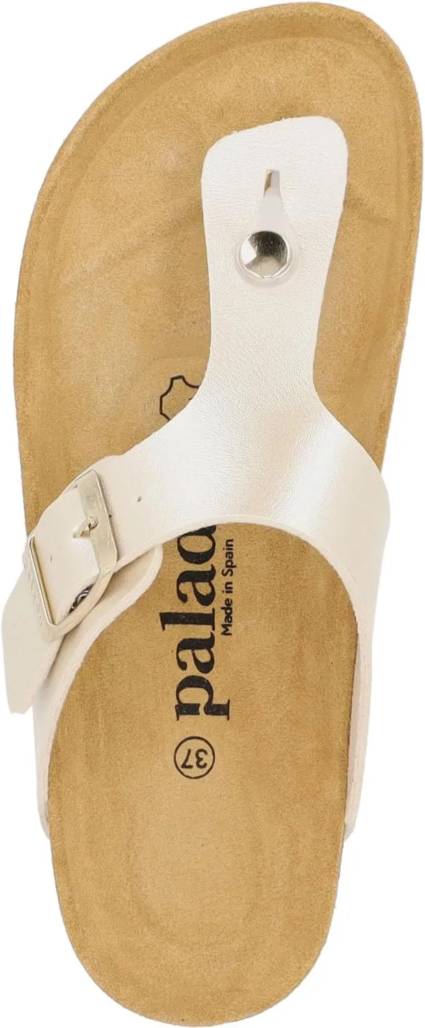 Women's Kos PL Metallic Toe Separator - Made in Spain - Upper with Shimmering Metallic Finish - Platform EVA Sole - Suede Insole