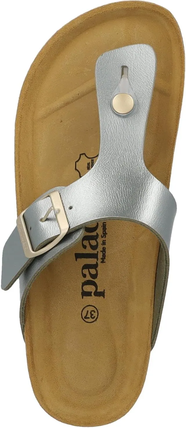 Women's Kos PL Metallic Toe Separator - Made in Spain - Upper with Shimmering Metallic Finish - Platform EVA Sole - Suede Insole
