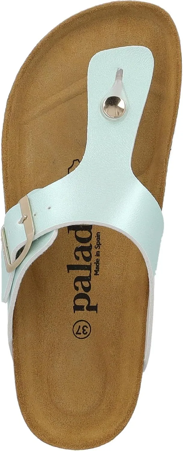 Women's Kos PL Metallic Toe Separator - Made in Spain - Upper with Shimmering Metallic Finish - Platform EVA Sole - Suede Insole