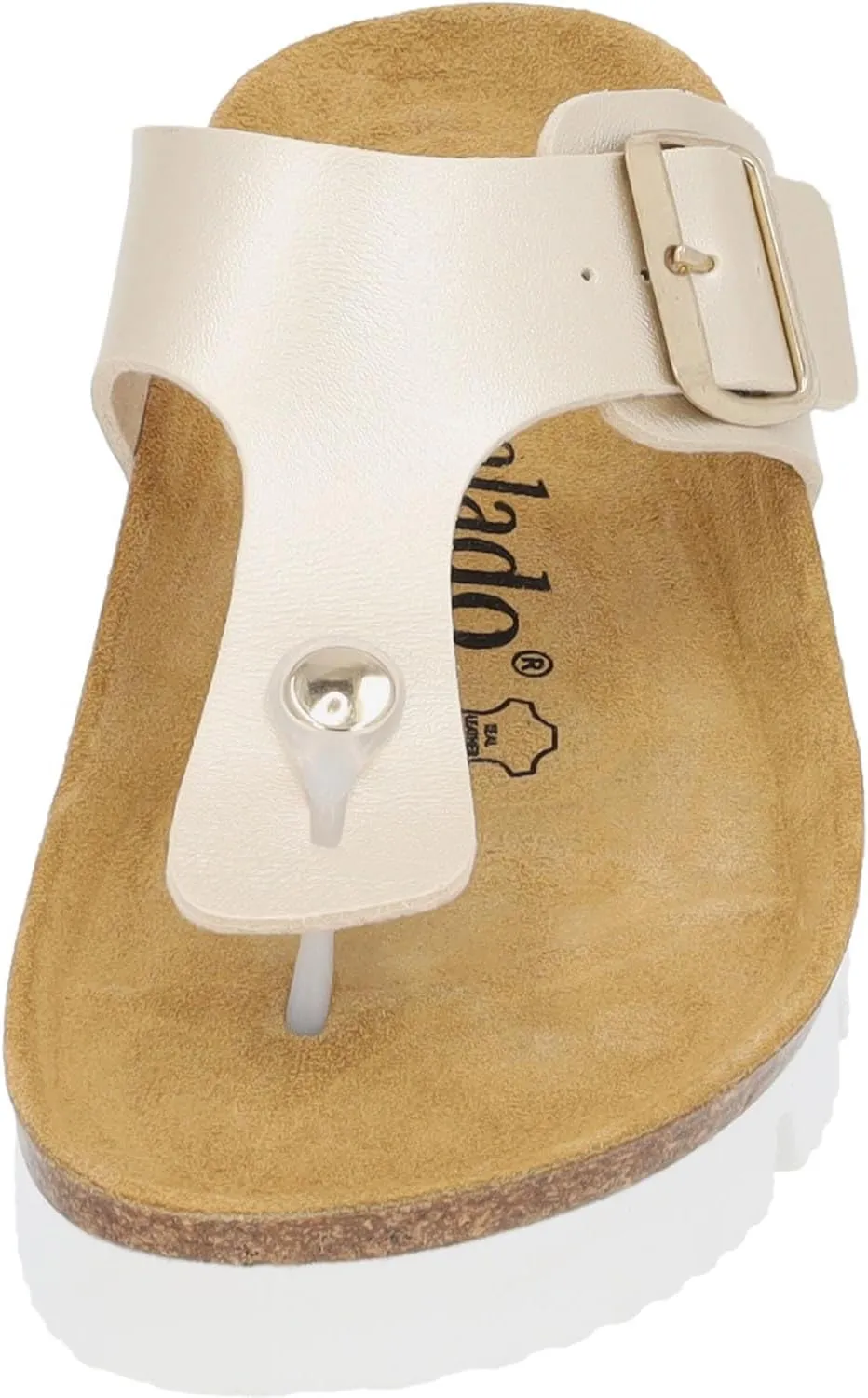 Women's Kos PL Metallic Toe Separator - Made in Spain - Upper with Shimmering Metallic Finish - Platform EVA Sole - Suede Insole