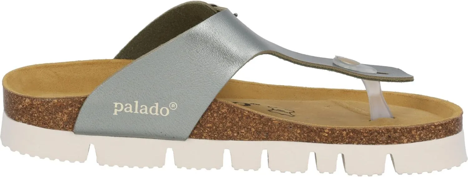 Women's Kos PL Metallic Toe Separator - Made in Spain - Upper with Shimmering Metallic Finish - Platform EVA Sole - Suede Insole