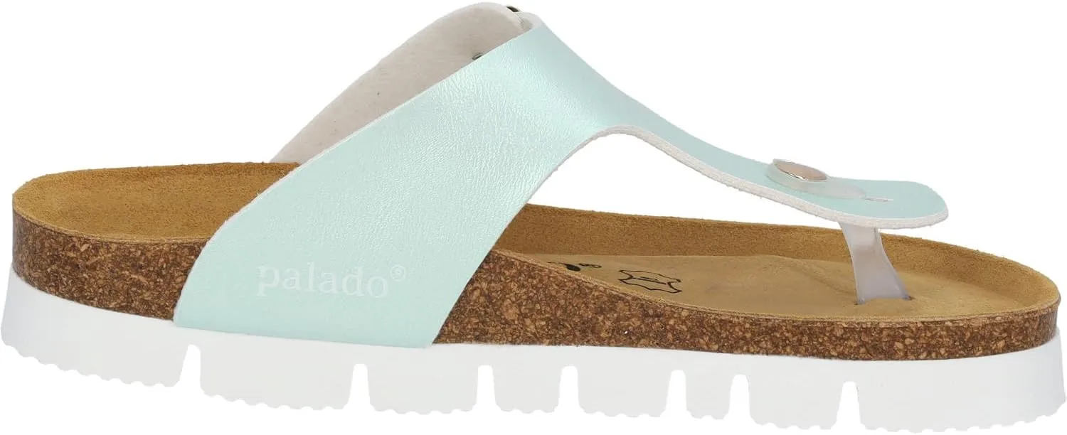 Women's Kos PL Metallic Toe Separator - Made in Spain - Upper with Shimmering Metallic Finish - Platform EVA Sole - Suede Insole