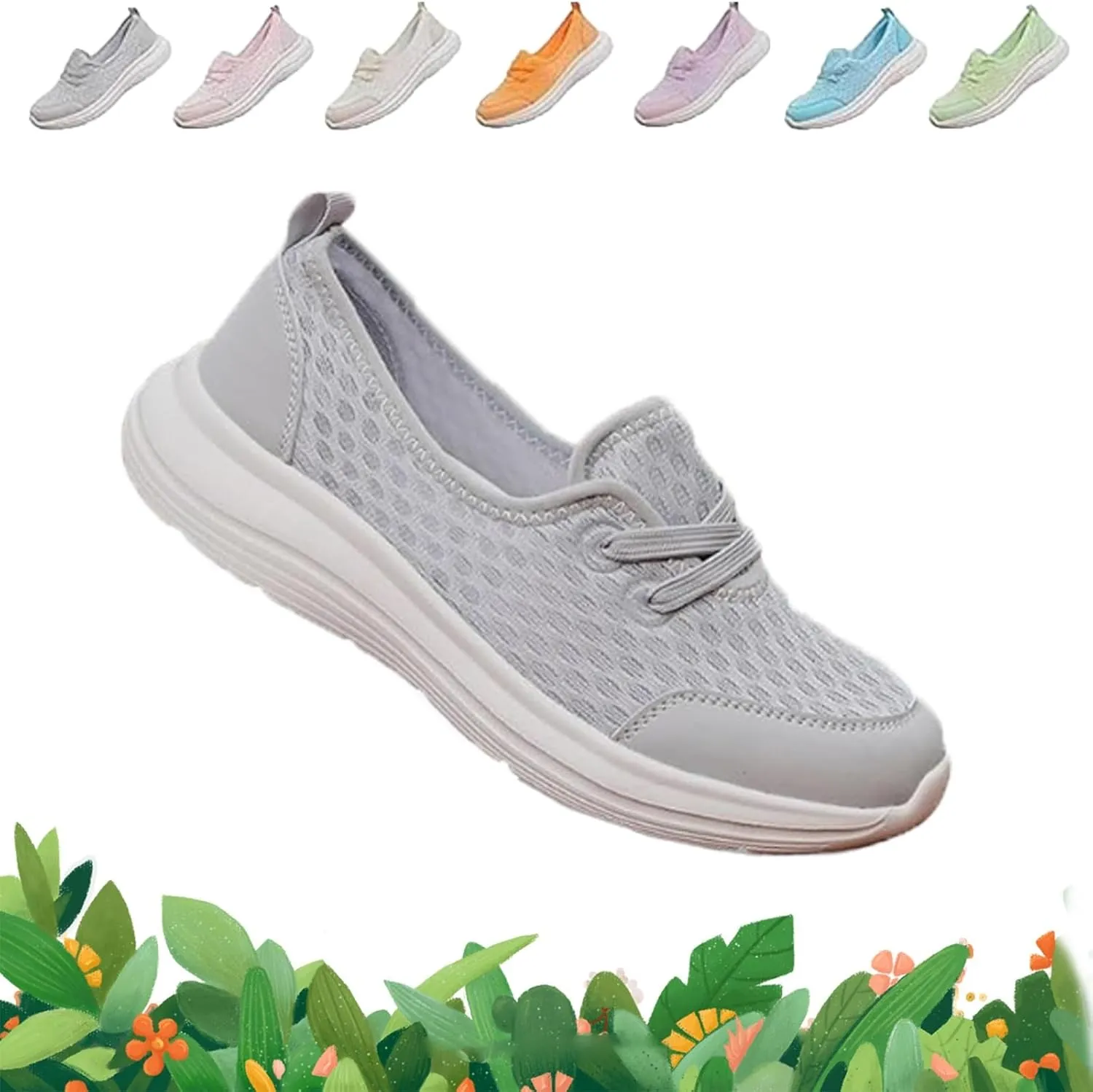 Women's Lightweight Soft Sole Mesh Comfort Orthopedic Shoes,Casual Breathable Soft Anti-Skid Sports Footwear