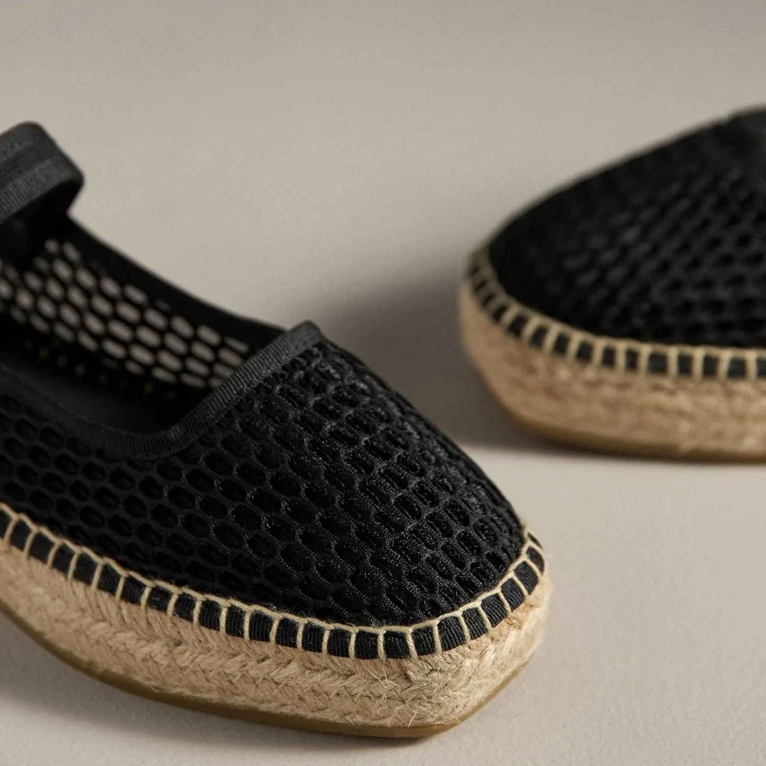 Women's Mary Jane Espadrilles Flats Platform Espadrilles Woven Outsole Shoes Canvas Flats