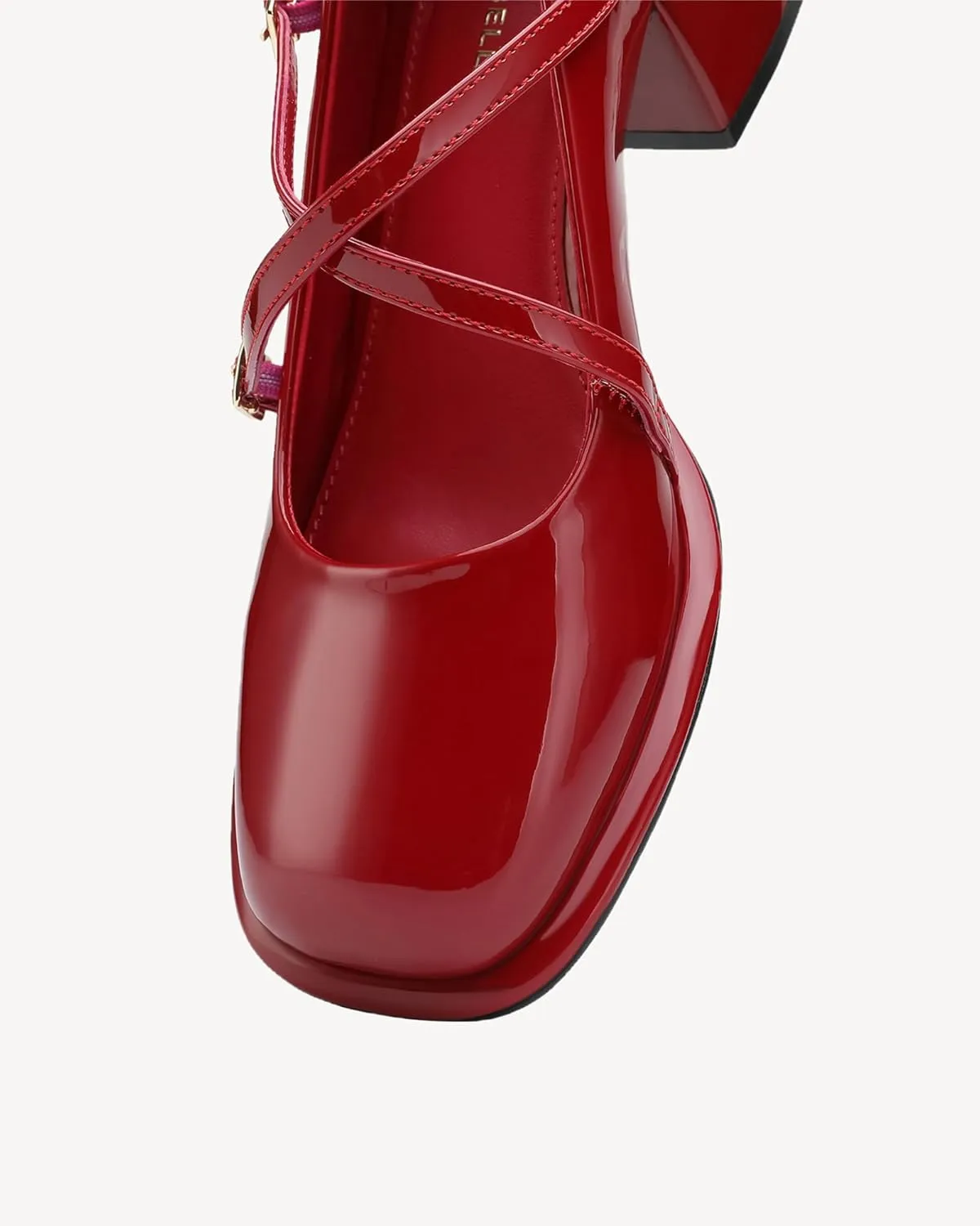 Women's Mary Jane Shoes Chunky Block Heel Wedding Dress Shoes for Women Low Heels Close Square Toe Pumps