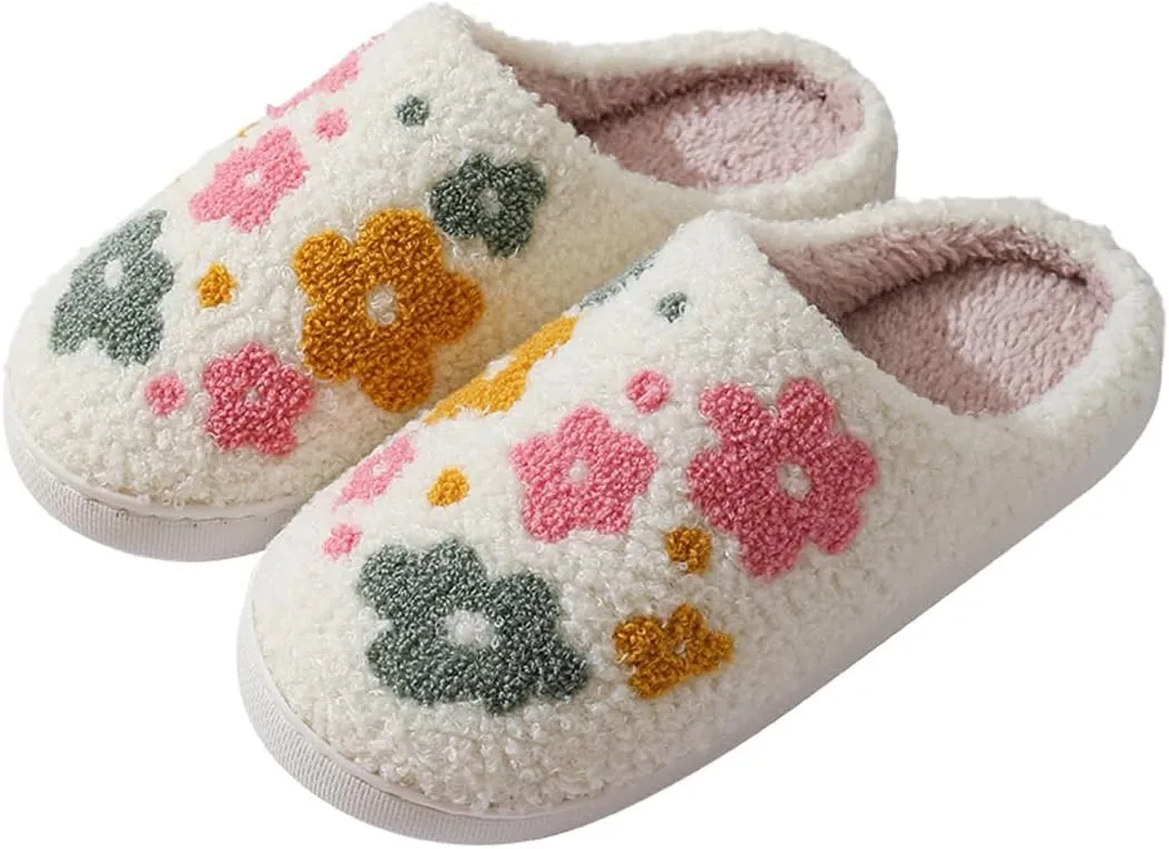 Women's Men's Cute Evil Eyes Slippers Strawberry Slippers Fuzzy Plush Soft Warm Home Bedroom House Shoes
