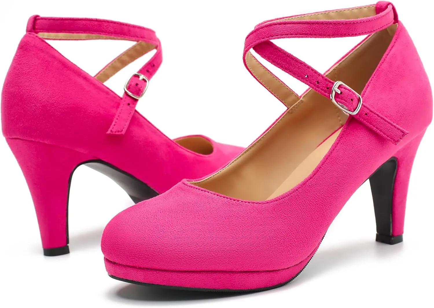 Womens Platform High Heels Sexy Cross Ankle Strap Pumps Wedding Work Party Dress Shoes