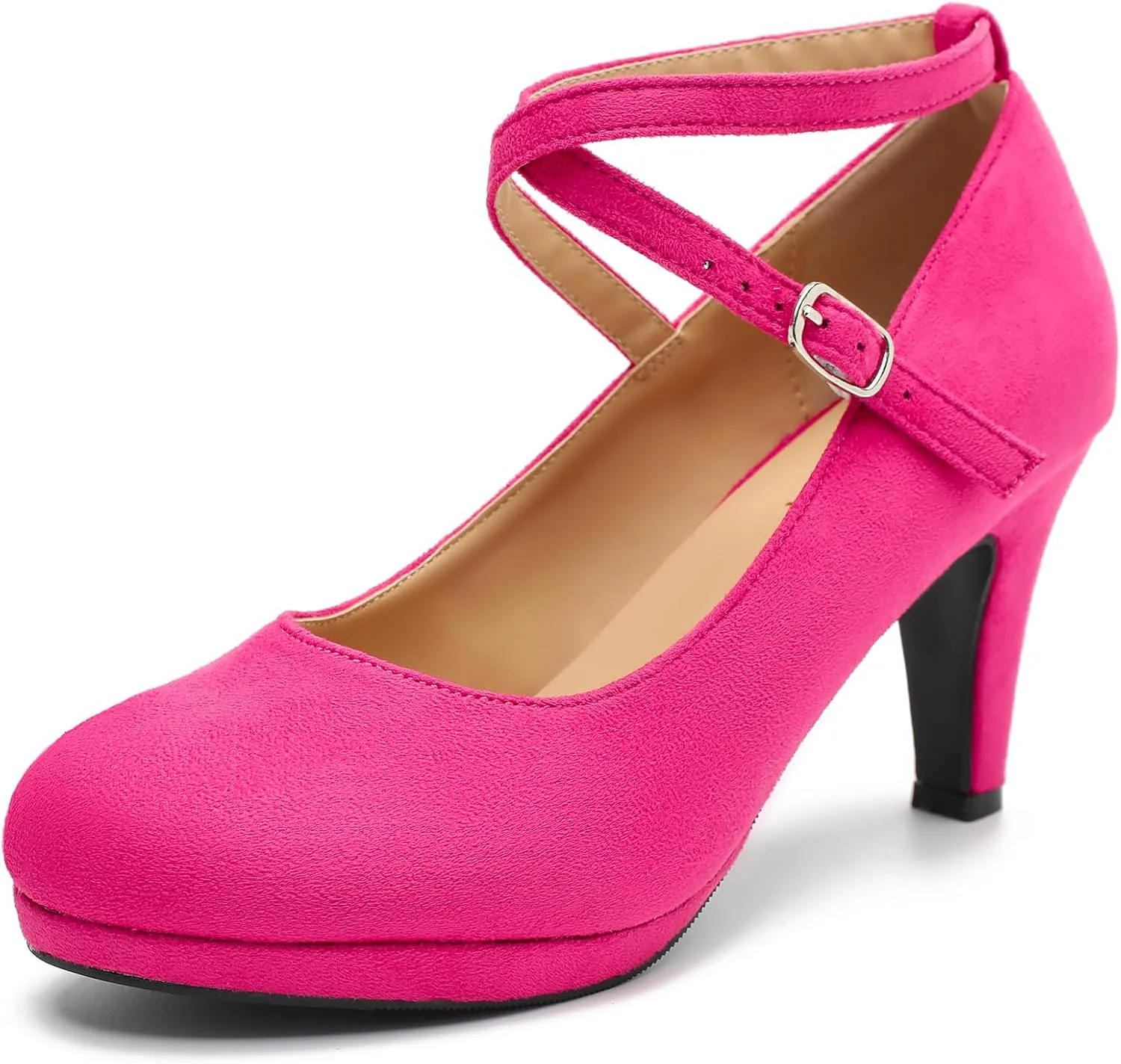 Womens Platform High Heels Sexy Cross Ankle Strap Pumps Wedding Work Party Dress Shoes