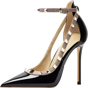 Women's Pointed-Toe Bag-Toe Strappy High-Heeled Shoes Sexy Stiletto Pumps