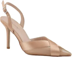 Women's Pointed Toe High Heel Pumps Slingback Stiletto Heel Mesh Satin Criss Cross Strap Breathable Elegant Sexy Shoes Summer Elegant Basics Business Casual Business Chic Spring Shoes Spring Break Easter
