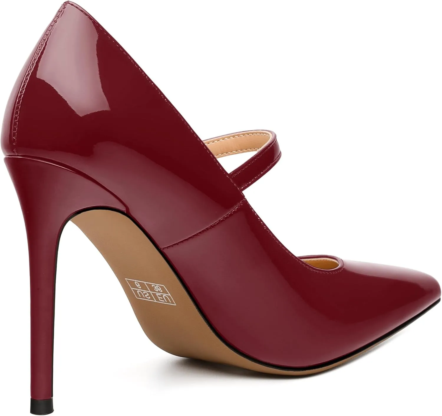 Women's Pumps, Buckle Backstrap High Heels, Pointed Toe Fashion Stiletto Heel Shoes for Wedding Daily Working