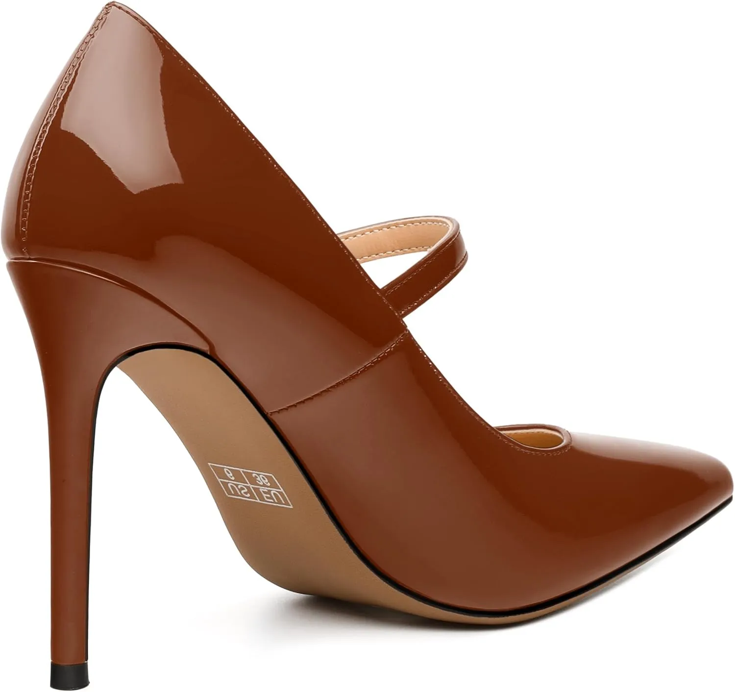 Women's Pumps, Buckle Backstrap High Heels, Pointed Toe Fashion Stiletto Heel Shoes for Wedding Daily Working