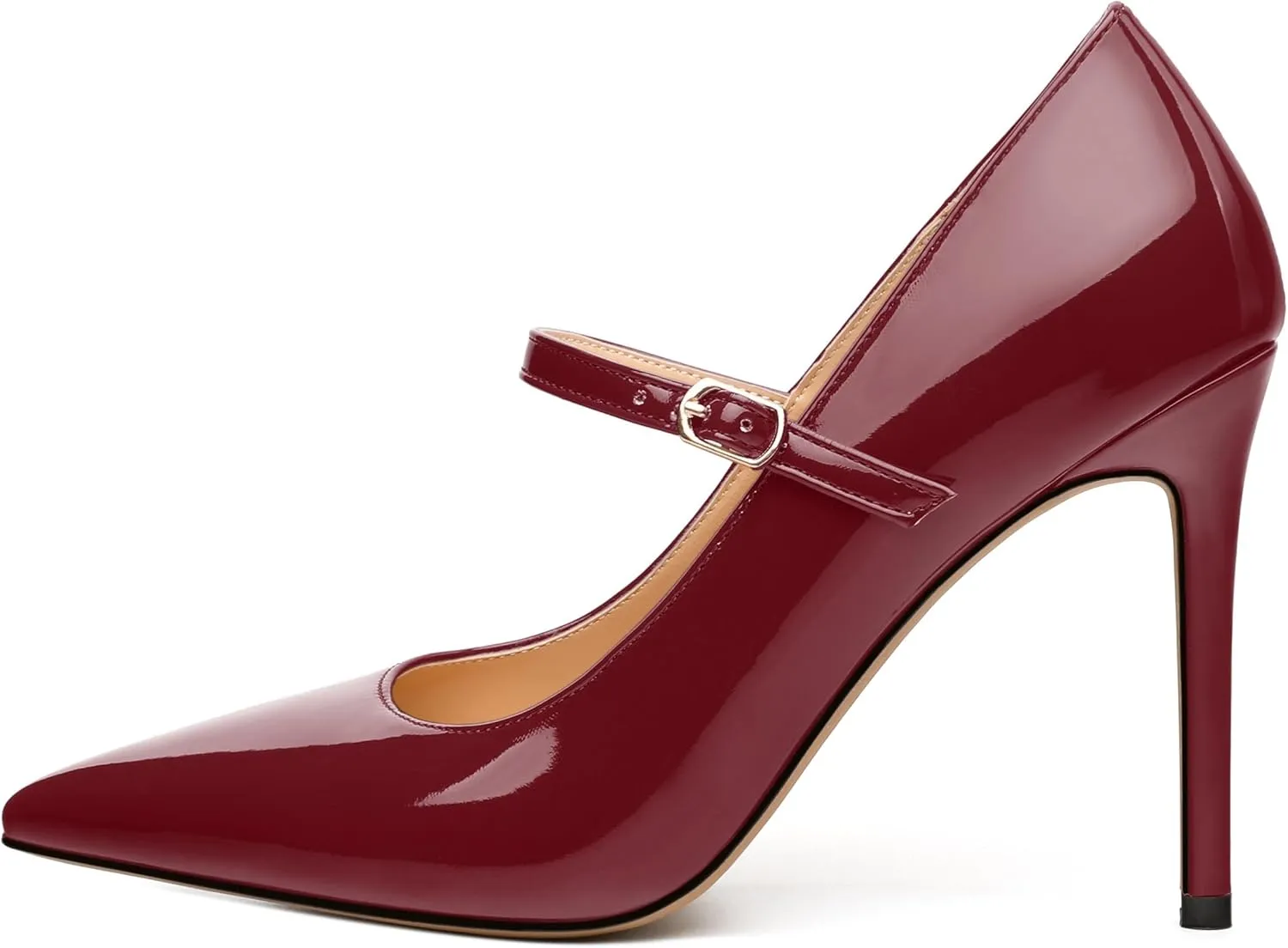 Women's Pumps, Buckle Backstrap High Heels, Pointed Toe Fashion Stiletto Heel Shoes for Wedding Daily Working