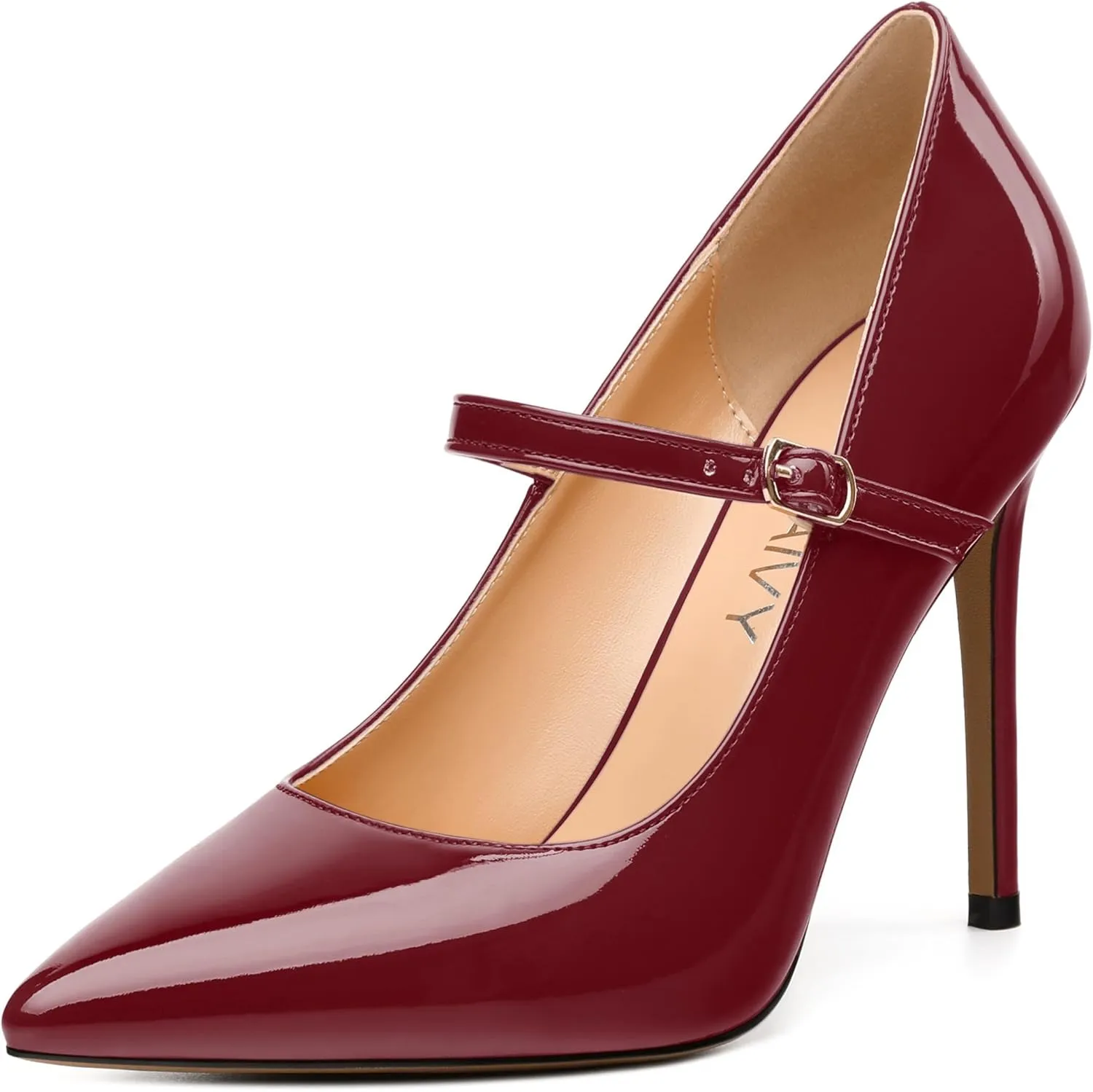 Women's Pumps, Buckle Backstrap High Heels, Pointed Toe Fashion Stiletto Heel Shoes for Wedding Daily Working