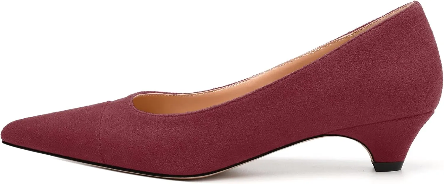 Women's Pumps, Pointed Toe Kitten Heels Shoes for Women, Fashion Classic Pointed Toe Dress Pumps Shoes