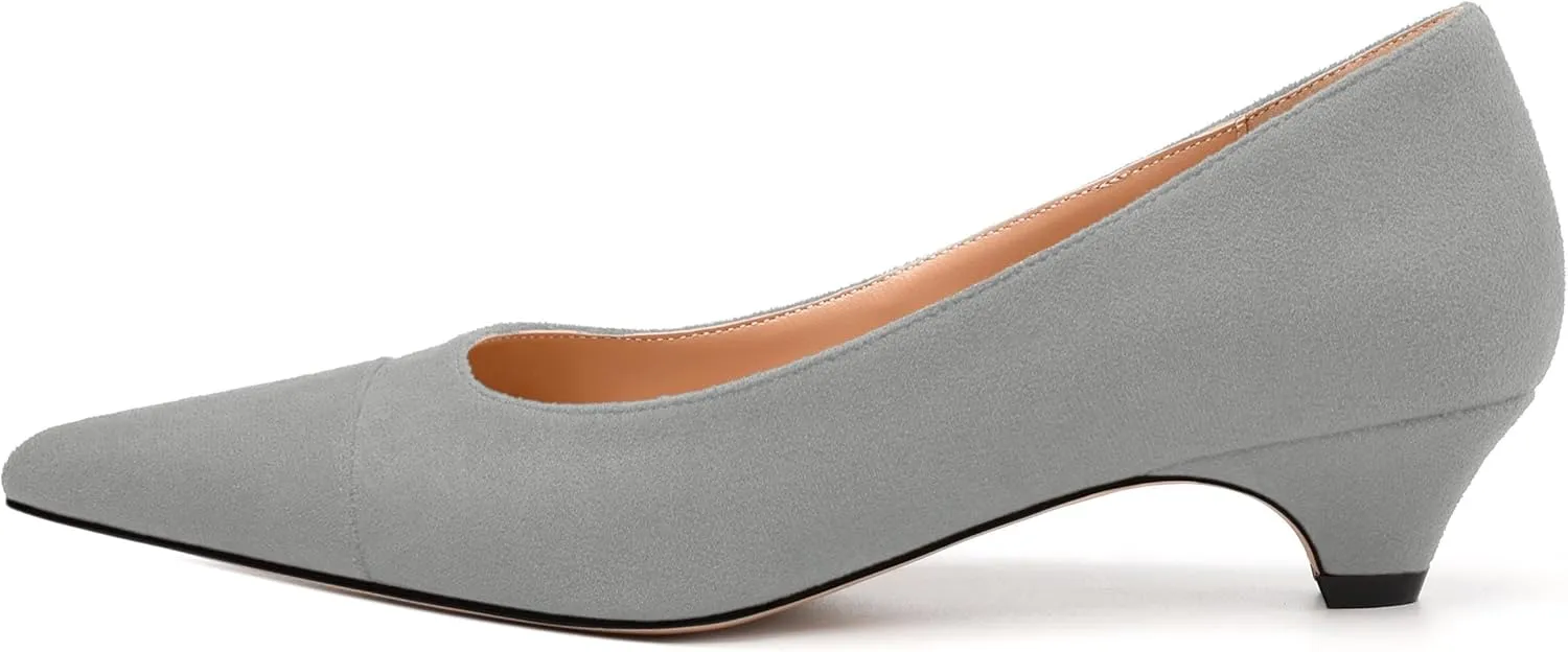 Women's Pumps, Pointed Toe Kitten Heels Shoes for Women, Fashion Classic Pointed Toe Dress Pumps Shoes