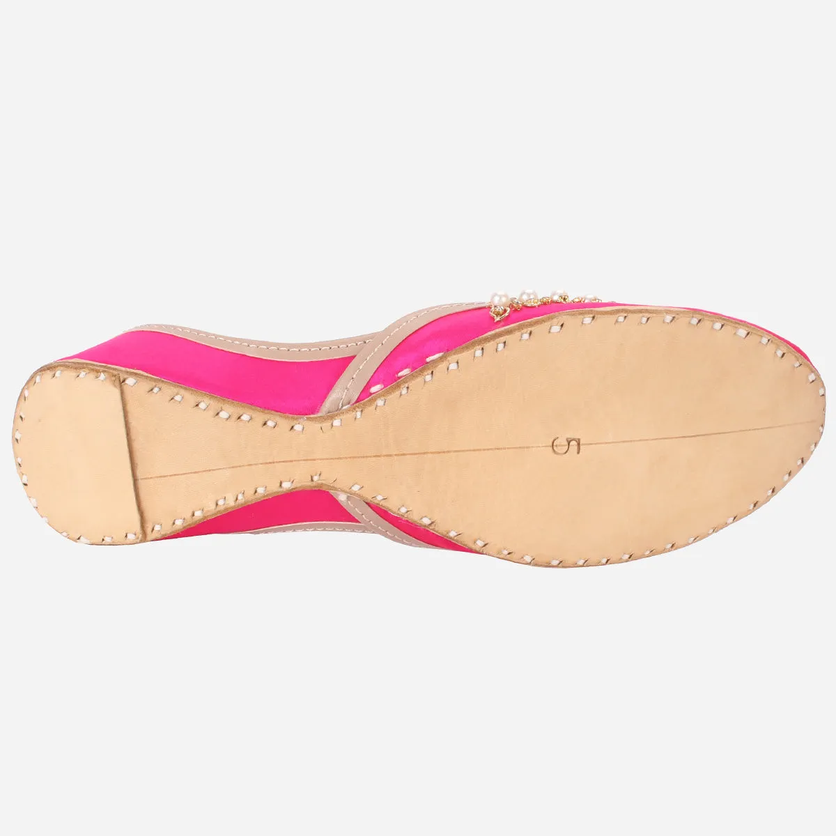 Womens "AMZIE" Leather Flat Khussa