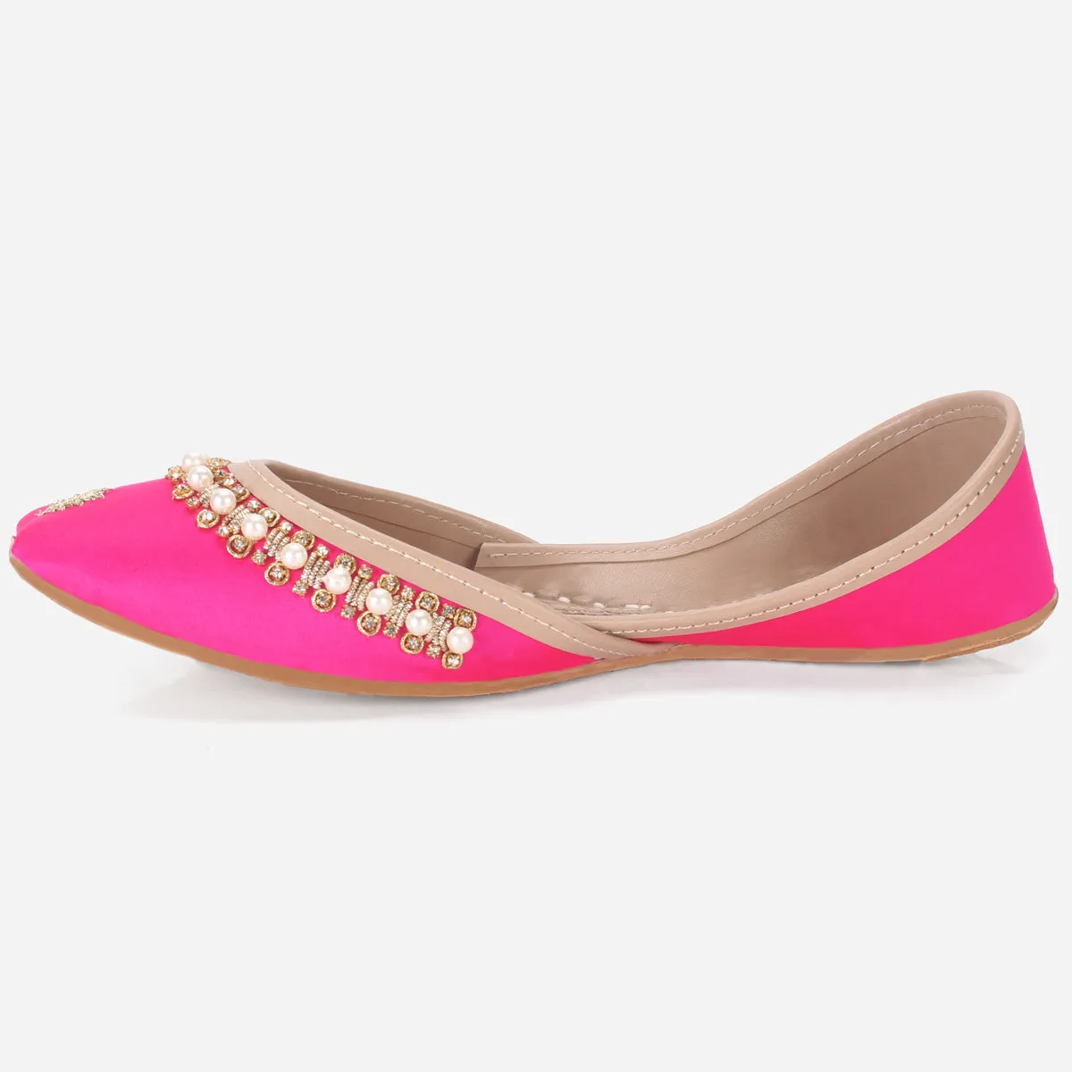 Womens "AMZIE" Leather Flat Khussa