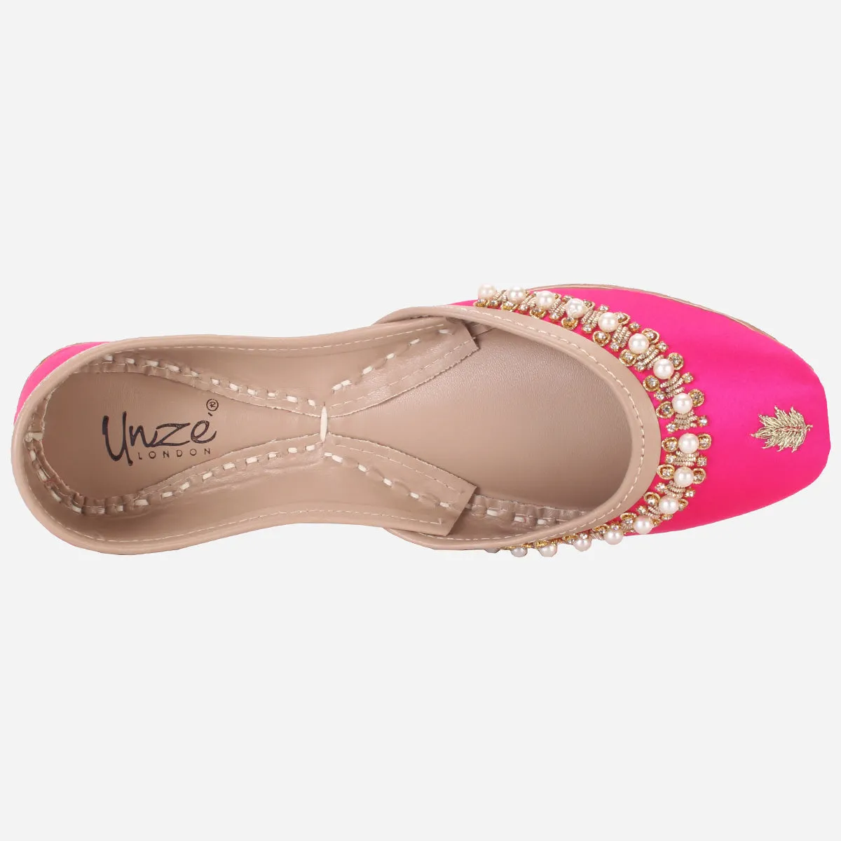 Womens "AMZIE" Leather Flat Khussa
