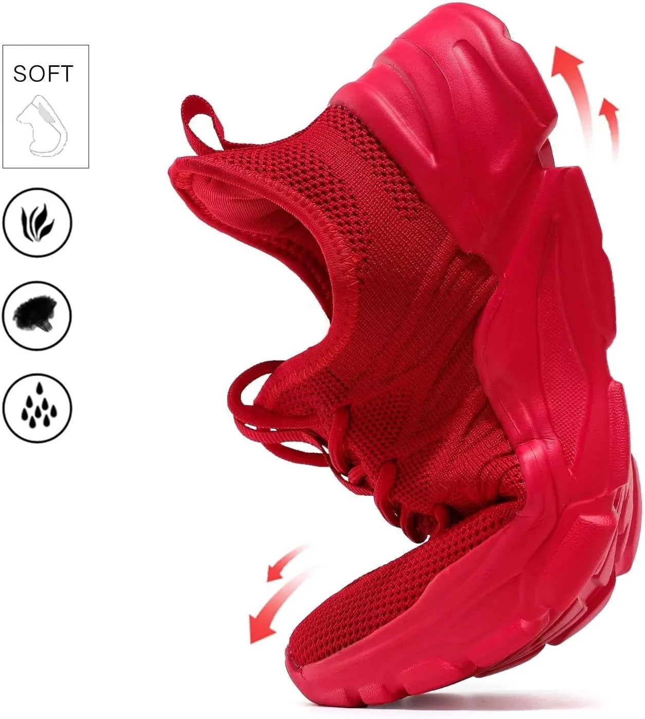 Womens Running Shoes Slip-on Walking Tennis Sneakers Lightweight Breathable Casual Soft Sole Mesh Workout Sports Shoes