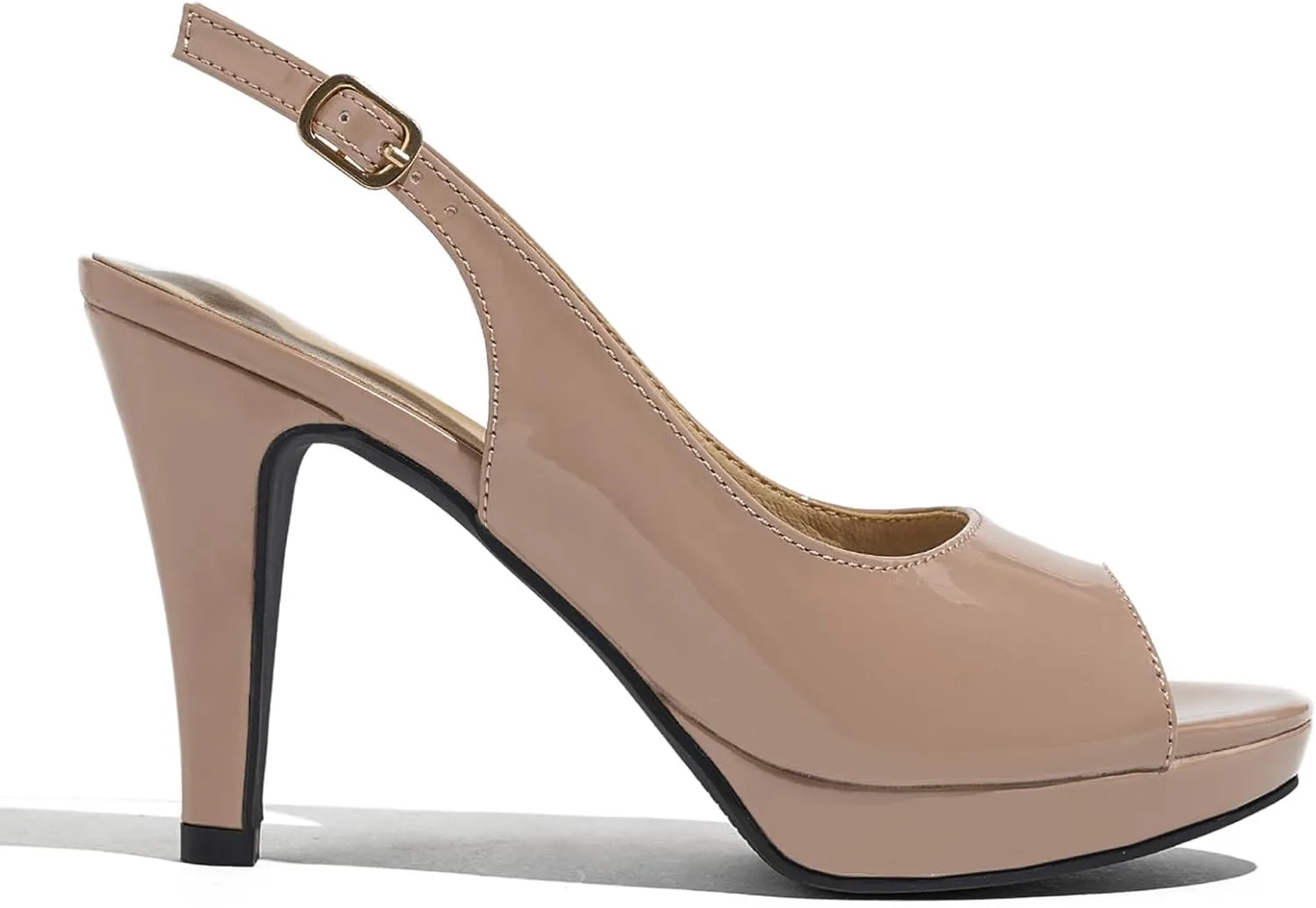 Women’s Sexy High Heels Peep Toe Ankle Strap Platform Block Slingback Dress Pumps Shoes for Women
