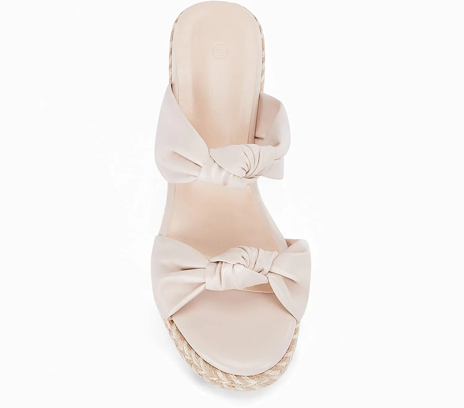 Womens Slip on Espadrilles Wedges Sandals Slides Platform Bow Open Toe Summer Dressy Mules Shoes