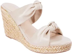 Womens Slip on Espadrilles Wedges Sandals Slides Platform Bow Open Toe Summer Dressy Mules Shoes