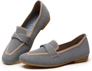 Women's Slip-on Loafer Soft Flats Comfort Knit Walking Office Work Penny Driving Dress Shoes