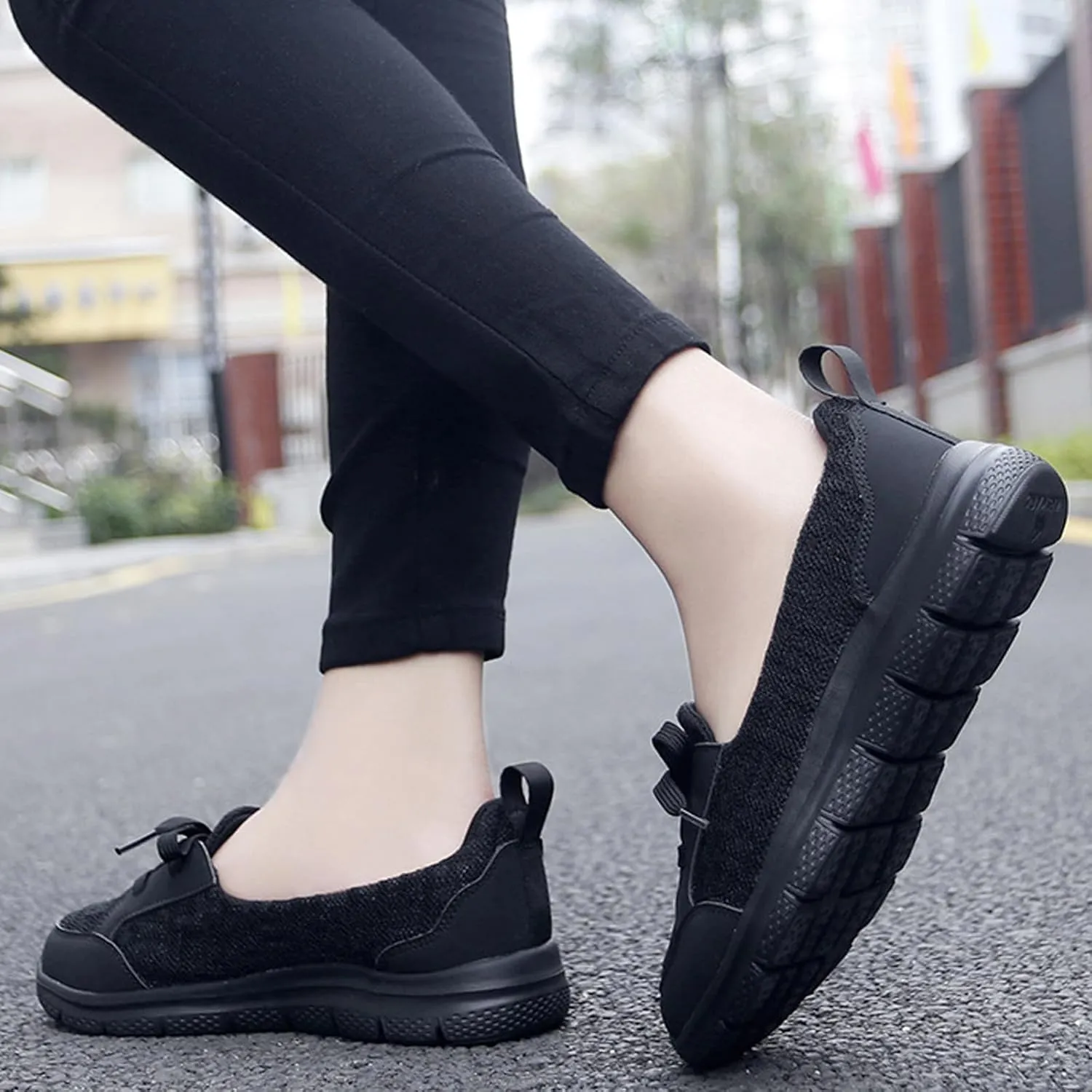 Women's Slip-On Orthopedic Walking Shoes,Kotsas Breathable Casual Arch Support Non-Slip Shoes,Low Top Soft Sole Sneakers for Women