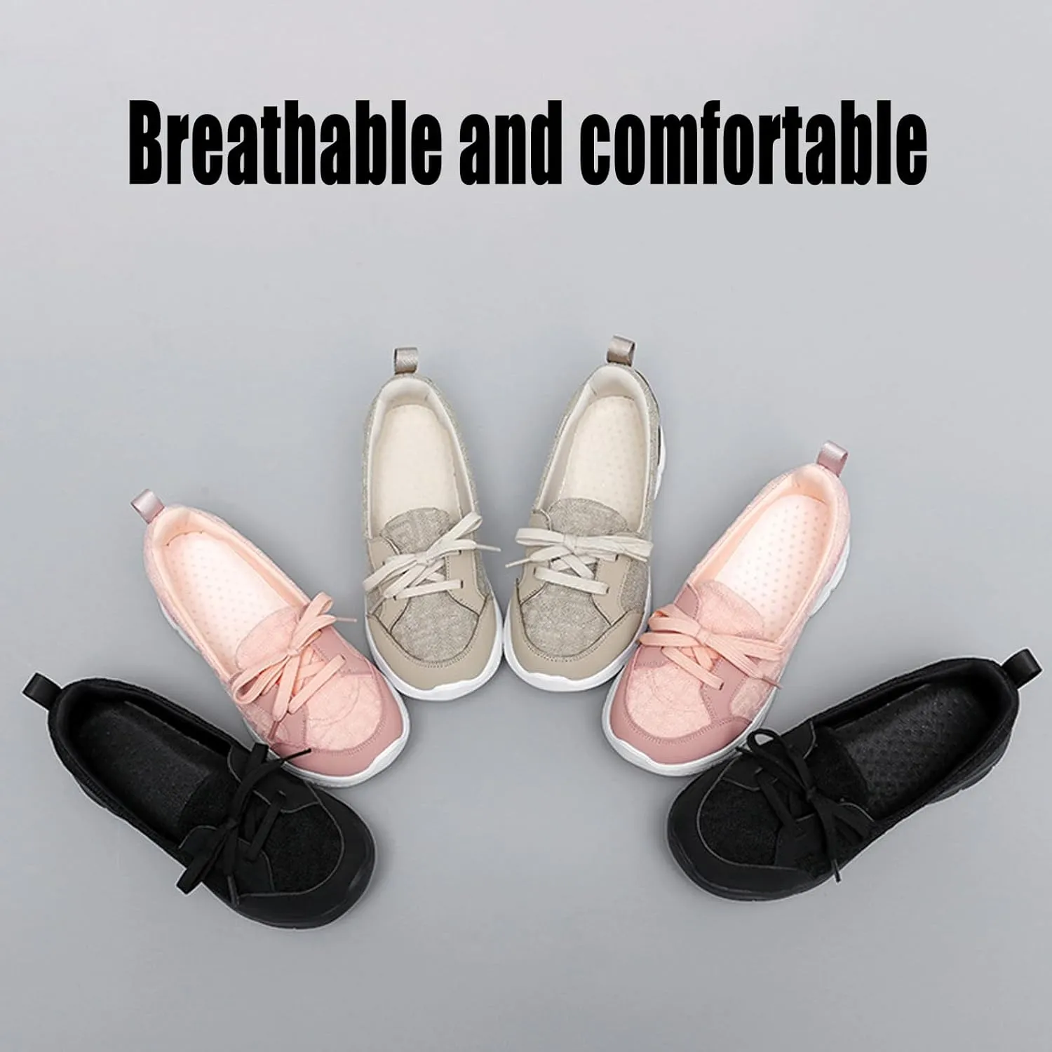 Women's Slip-On Orthopedic Walking Shoes,Kotsas Breathable Casual Arch Support Non-Slip Shoes,Low Top Soft Sole Sneakers for Women