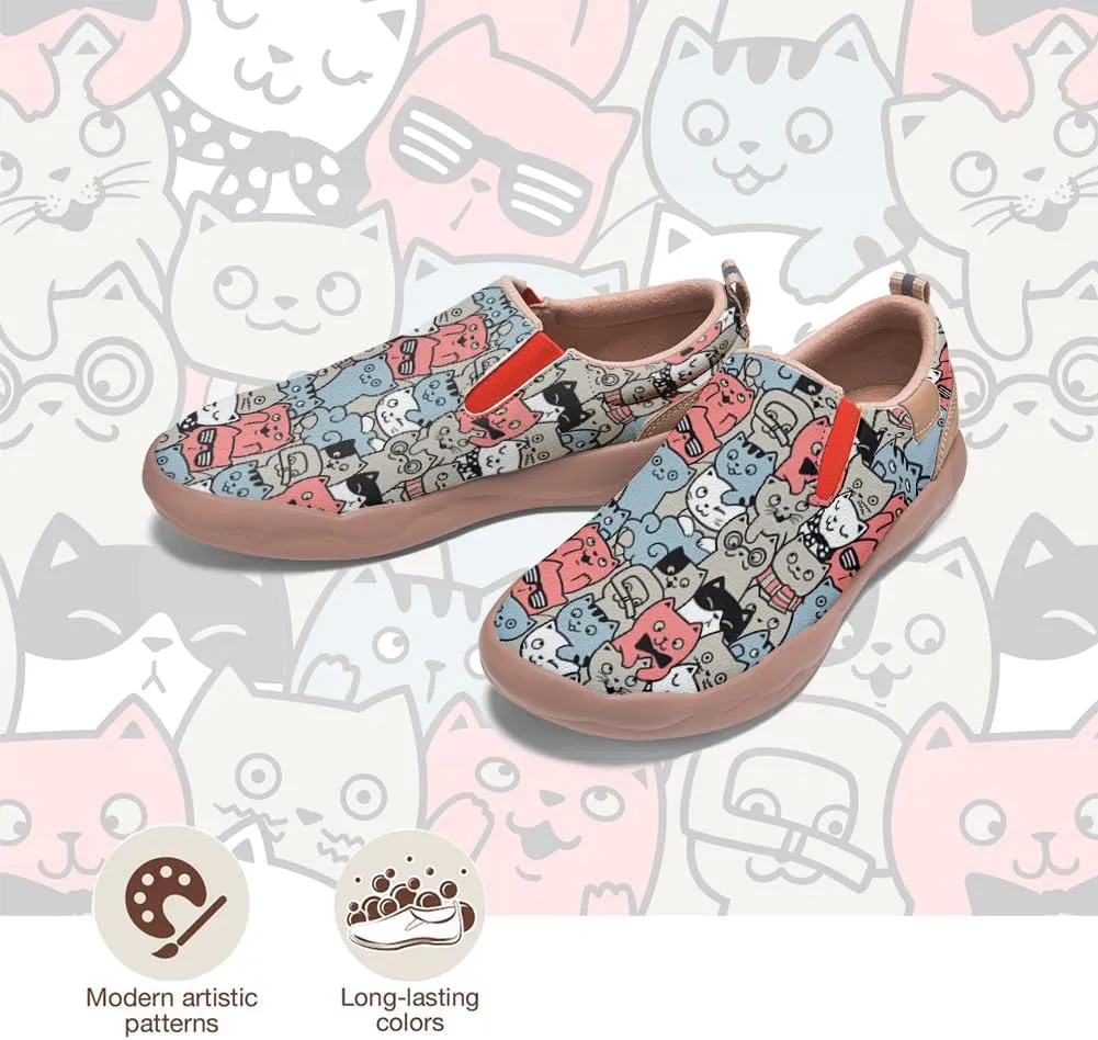 Women's Slip On Sneakers Casual Loafers Art Painted Comfort Soft Walking Shoes
