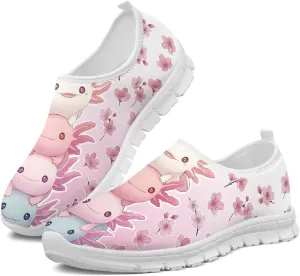 Womens Slip On Sneakers Lightweight Casual Shoes Soft Anti-Slip Tennis Shoes for Gym Travel Size 5.5-11.5 White Sole