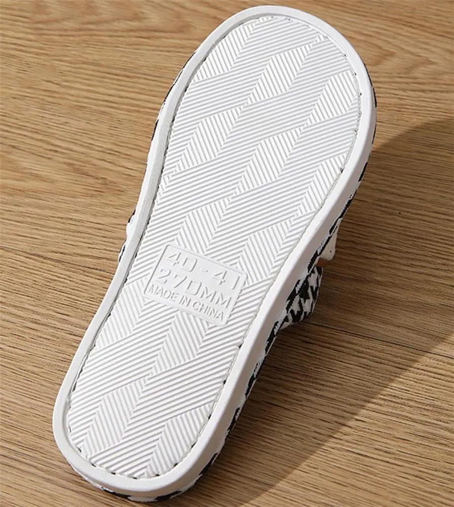 Womens Slippers House Slippers Soft Linen House Shoes Slippers Breathable Home Shoes Memory Foam Slippers Open Toe Bedroom Slippers Washable Slippers for Men indoor