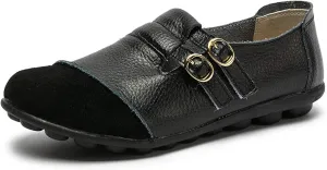 Women's Soft Loafers Slip on, Comfortable Leather Driving Shoes, Casual Flat Shoes