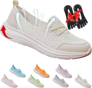 Women's Soft Sole Mesh Comfort Orthopedic Shoes, 2025 New Slip-on Walking Shoes with Arch Support