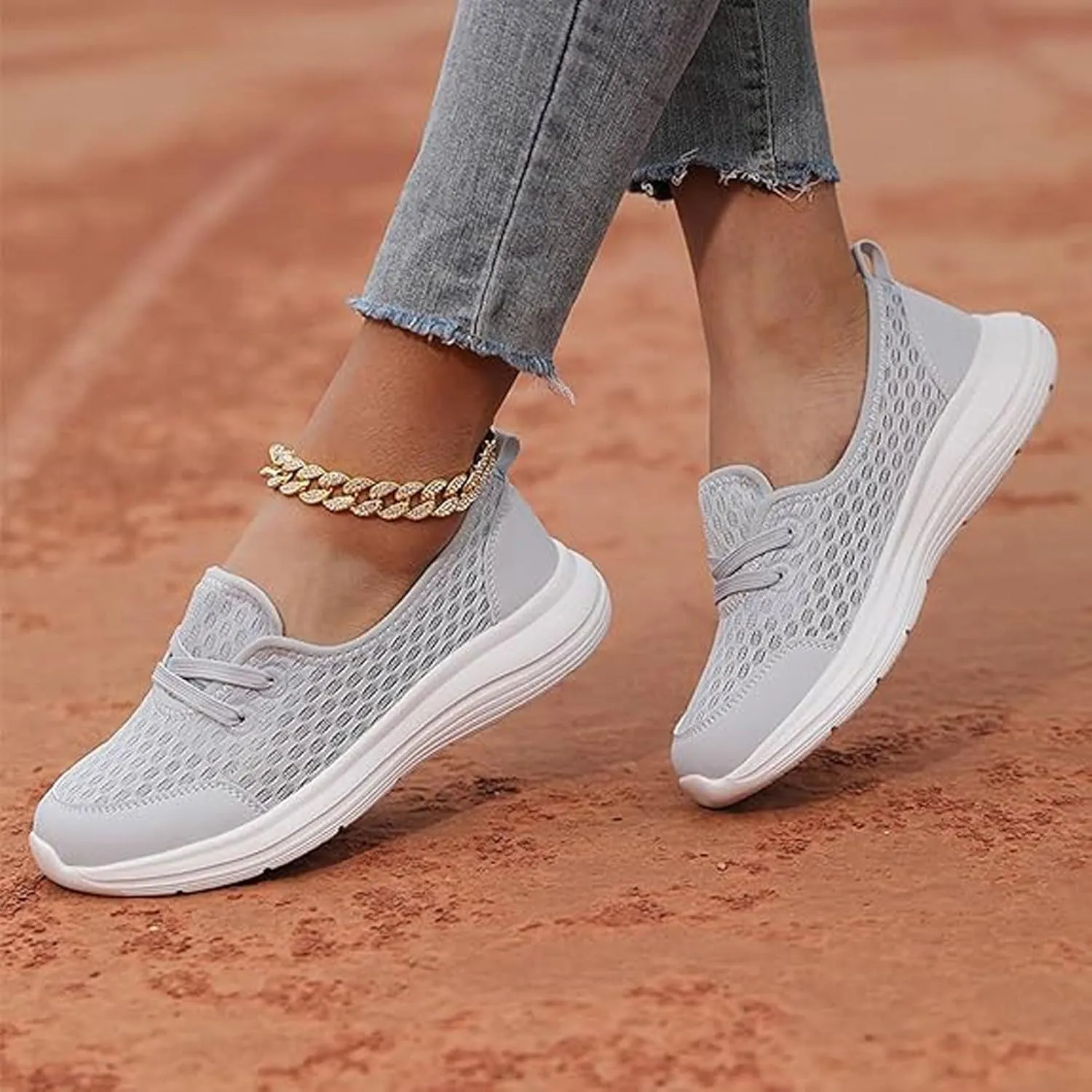 Women's Soft Sole Mesh Comfort Orthopedic Shoes, 2025 New Slip-on Walking Shoes with Arch Support
