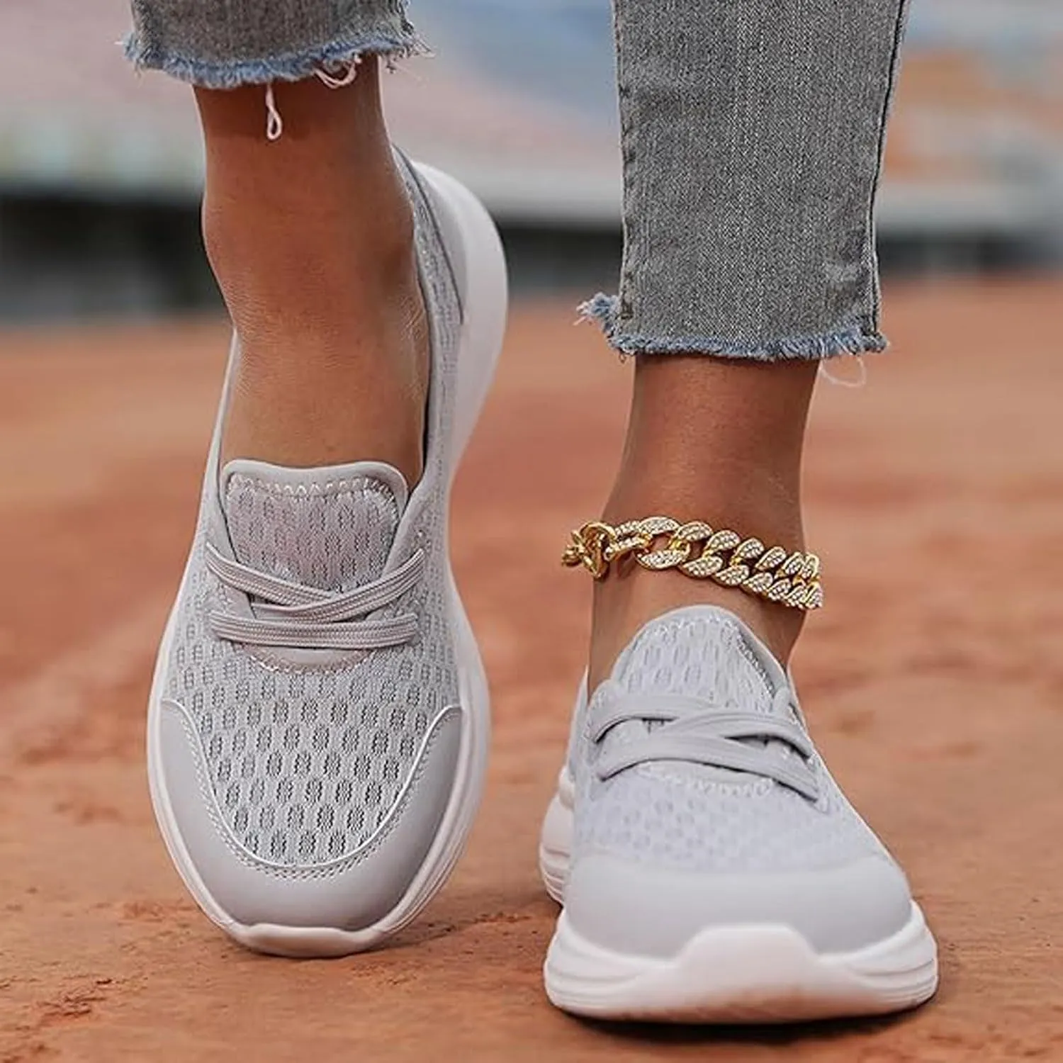 Women's Soft Sole Mesh Comfort Orthopedic Shoes, 2025 New Slip-on Walking Shoes with Arch Support