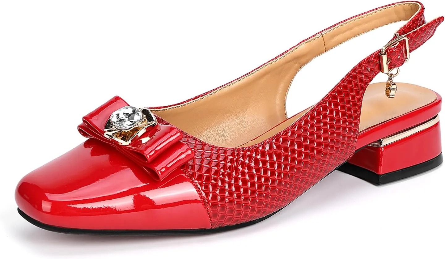 Women's sparkling rhinestone high heels, open heel slip on block heels, closed toe pointy toe ankle strap elegant high heels for dinner ball